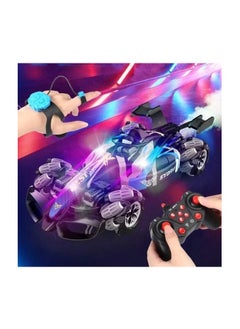 Generic Red RC Stunt Car with Mist Spray & LED Lights – 360° Rotating Remote Control Car – High-Speed Racing Toy for Kids  - Image 3