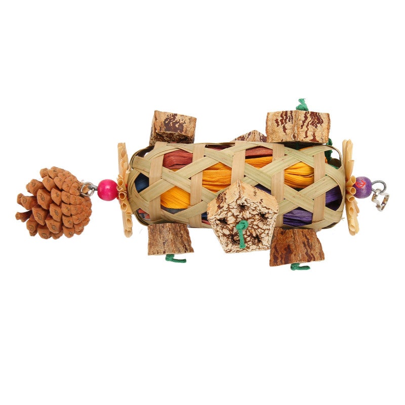 Parrot Chew Toys Bamboo Pine Cone Foraging Chewable Toy - Multifunctional Bird Cage Toy with Trace Elements for Small and Medium Birds - Image 2