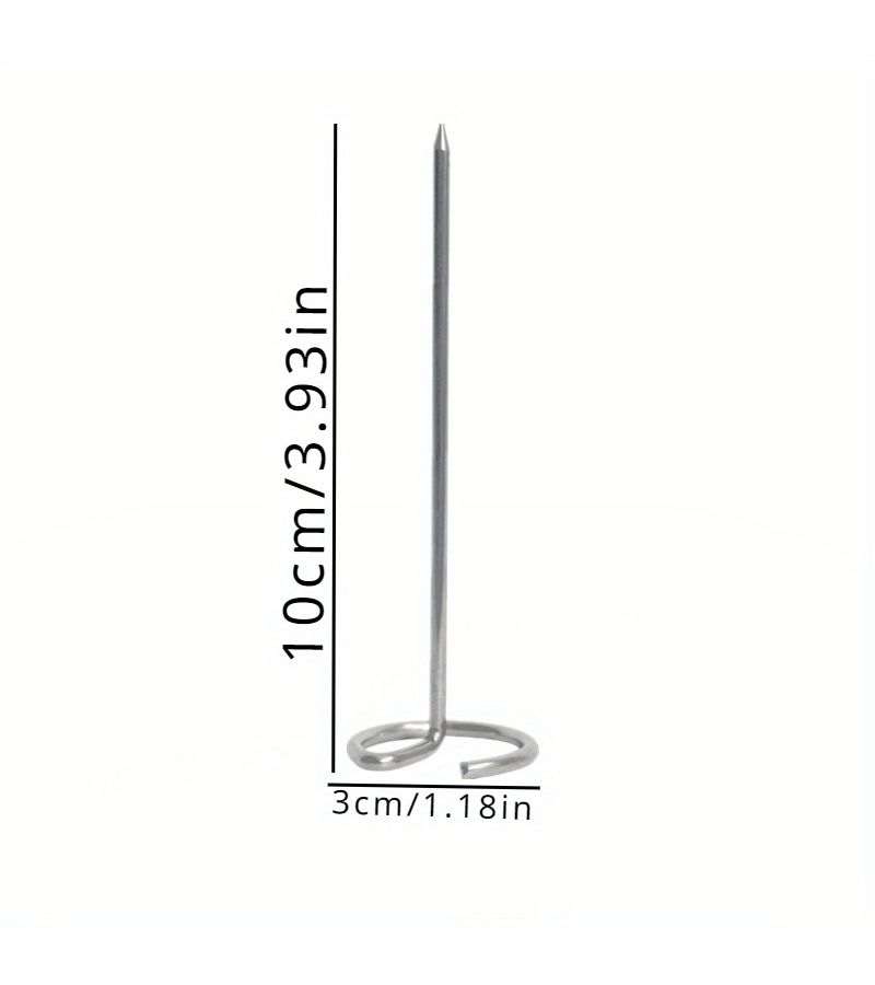 10 Pcs Stainless Steel Vertical Skewers for Air Fryers And BBQ Grills Durable Baking Needles With Secure Holding Loops For Even Cooking Of Meats And Veggies - Image 3