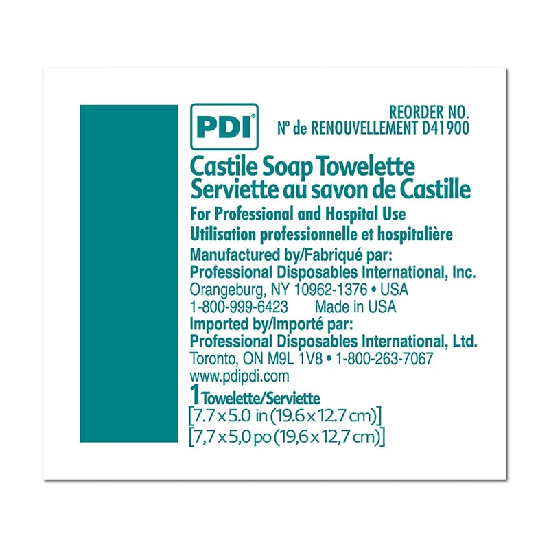 PDI Castile Soap Towelettes, 1 Box of 100 - Image 3