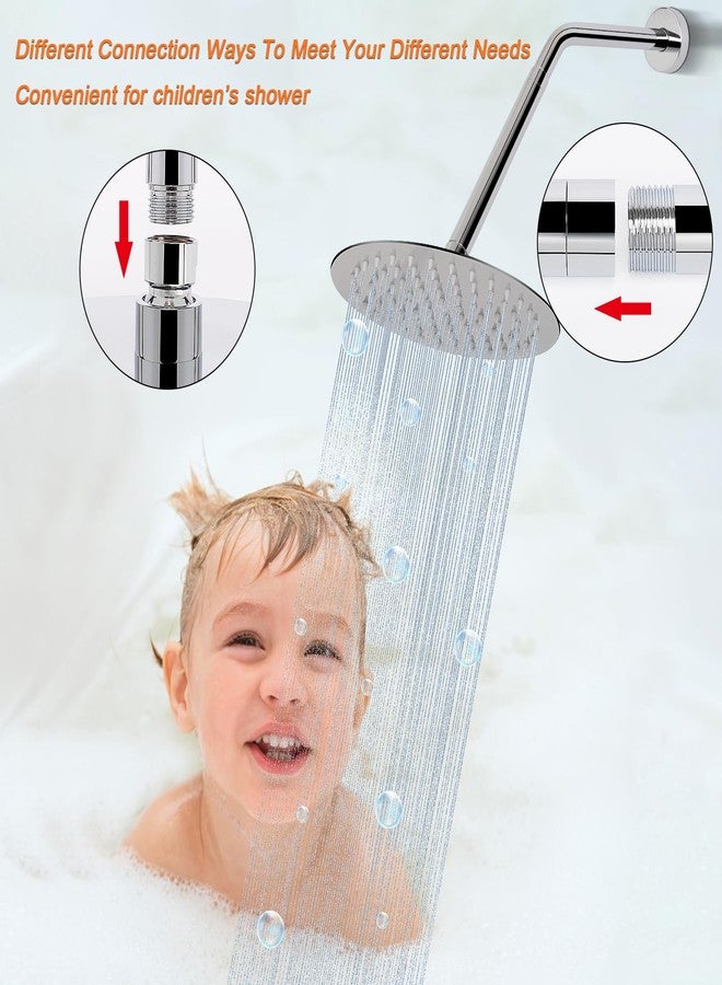 HarJue Shower Head Extension Arm, Shower Extender Water Outlet- Lowers Existing, Shower Pipe Extension for Bathroom, Made of Solid Metal Stainless Steel(8 Inch, Chrome Finish) - Image 5
