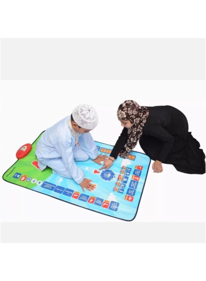 Interactive Smart Prayer Mat for Kids - 10 Languages, Educational Salah Mat for Learning Wudu, Surah, & Dua - Image 2