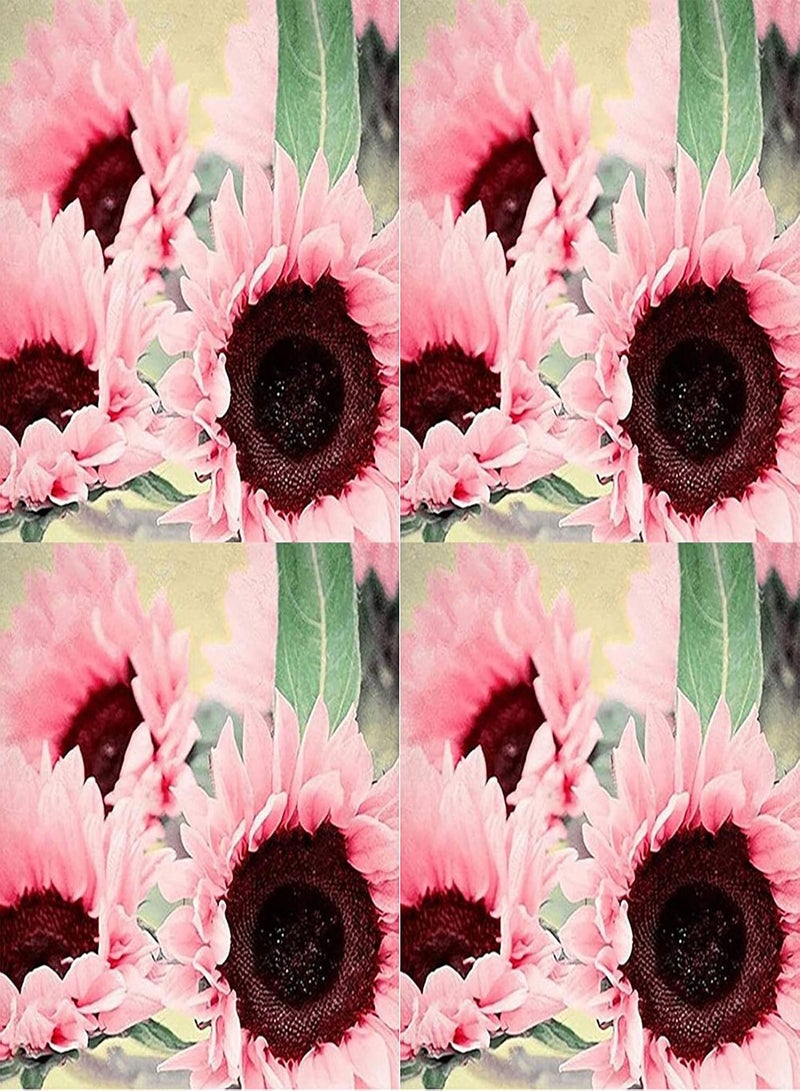 جي جوت نباتات زهور الحديقة الخضراء - 15 قطعة/كيس بذور عباد الشمس الوردية المزخرفة النابضة بالحياة والمحمولة والريفية للحديقة - بذور عباد الشمس - Image 2