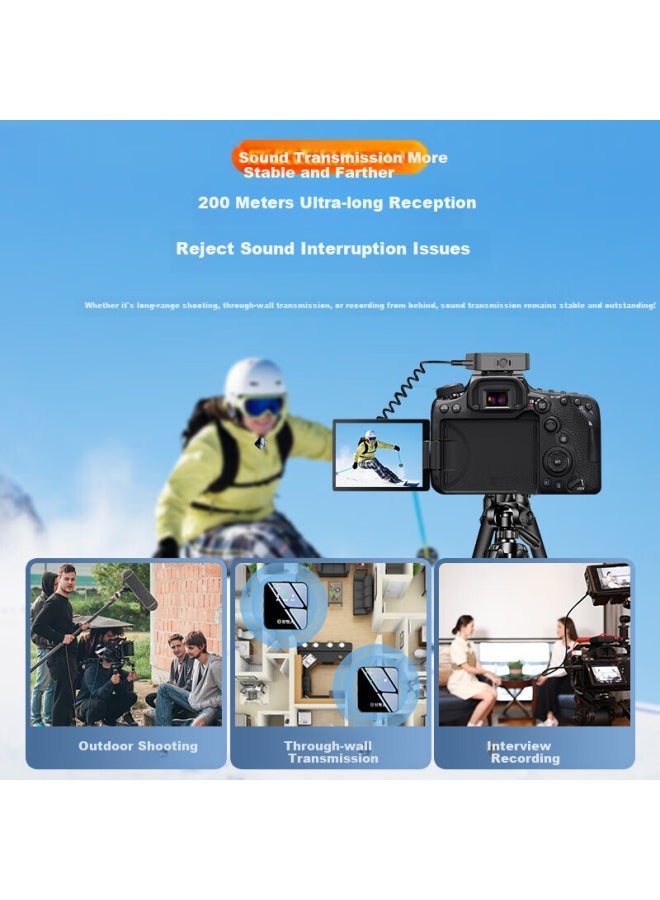 The Good Shepherd Good Shepherd Wireless Microphone Clip-on Lavalier, Karaoke Sound Card Mobile Phone And Camera Short Video, Professional Recording Equipment, Outdoor Interview, Noise Reduction, Bluetooth Microphone - Image 3