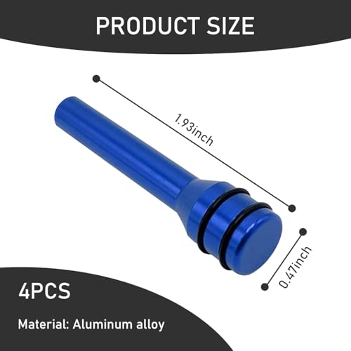 AutoBizarre Metallic Car Door Lock Knobs Aluminum Alloy Inner Door Lock Pull Pins for Car Decoration Universal for All Cars (Blue) - Image 2