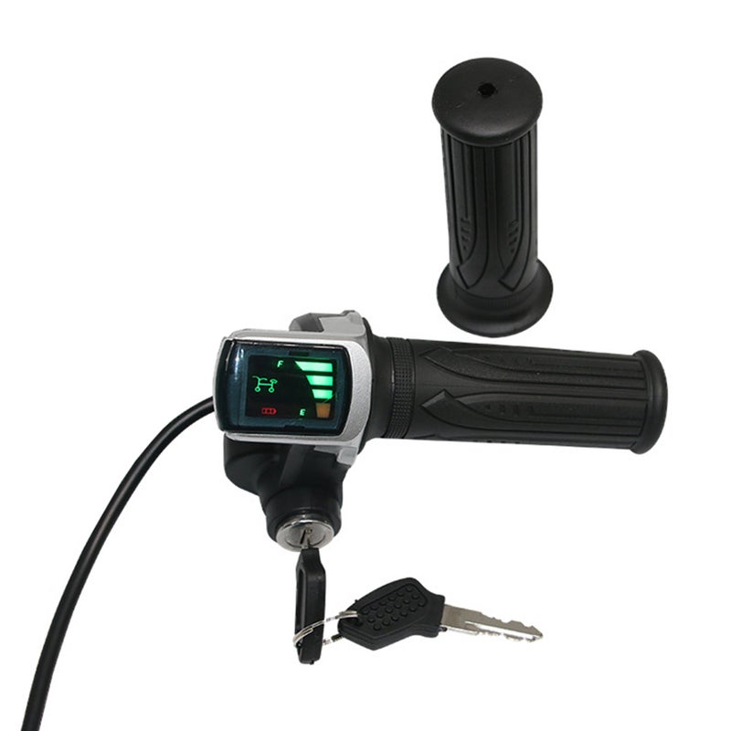 24V/36V/48V Electric Bike Twist Grip Throttle with LCD Battery Display Electric Bicycle Throttle Grip with Power Indicator - Image 2