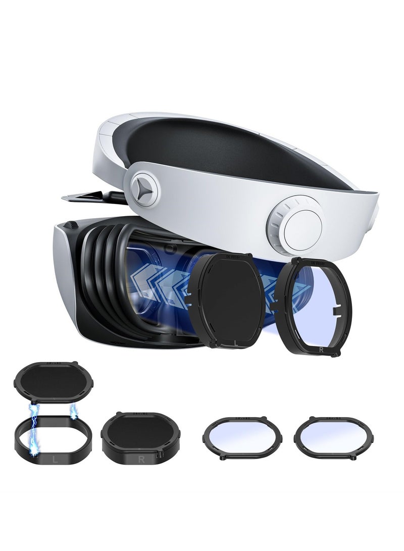 PSVR2 Lens Protector Cover Kit, Anti Scratch Accessories for Playstation VR2, Includes Blue Light Blocking Glasses, Easy Installation - Image 1