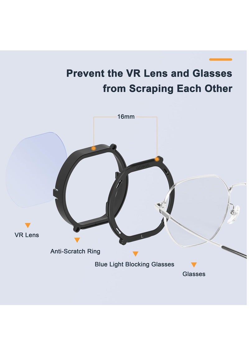 PSVR2 Lens Protector Cover Kit, Anti Scratch Accessories for Playstation VR2, Includes Blue Light Blocking Glasses, Easy Installation - Image 4