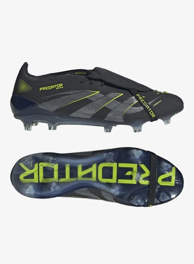 Adidas CBLACK/CARBON/LUCLEM Predator Elite Fold-Over Tongue Firm Ground Football Boots  | Best Price UAE