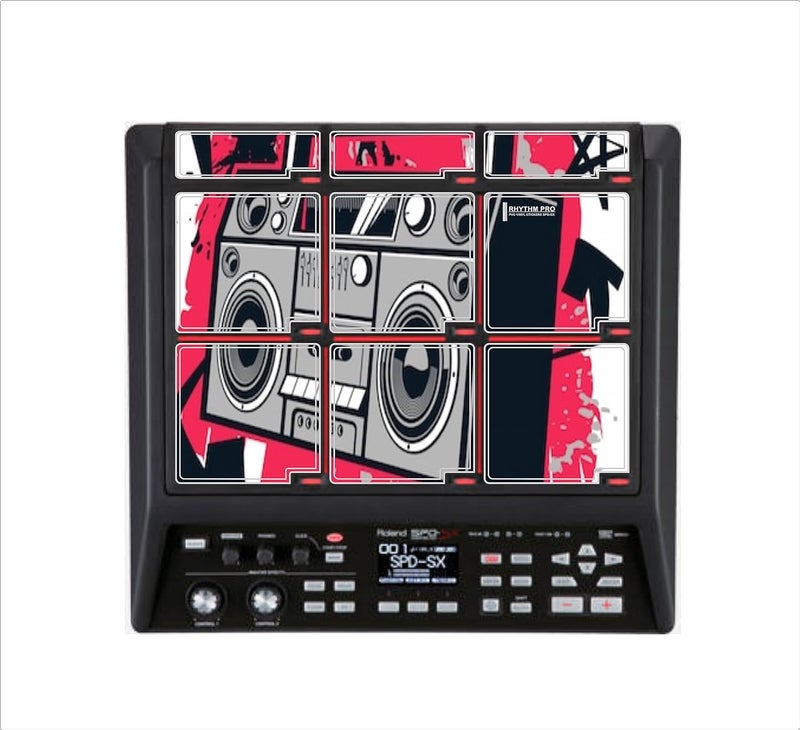 RHYTHM PRO Self Adhesive Octapad SPD-SX PVC Skin (Set of 9 PCS.) Compatible for Roland SPD-SX (PK RADIO) - Image 3