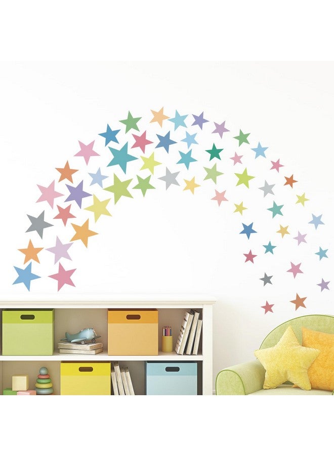 Supzone 165Pcs Colorful Boho Star Wall Decals Rainbow Colors DIY Vinyl Wall Art Sticker for Kids Baby Nursery Bedroom Playroom Kindergarten - Image 5