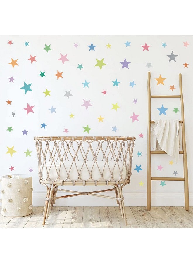 Supzone 165Pcs Colorful Boho Star Wall Decals Rainbow Colors DIY Vinyl Wall Art Sticker for Kids Baby Nursery Bedroom Playroom Kindergarten - Image 1