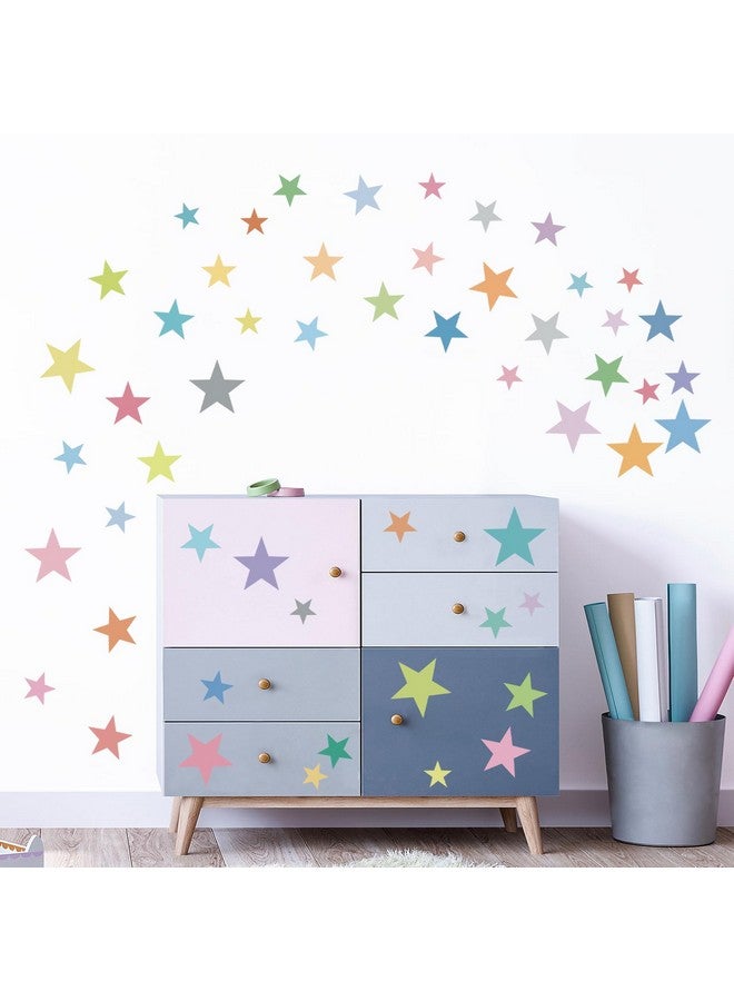 Supzone 165Pcs Colorful Boho Star Wall Decals Rainbow Colors DIY Vinyl Wall Art Sticker for Kids Baby Nursery Bedroom Playroom Kindergarten - Image 3
