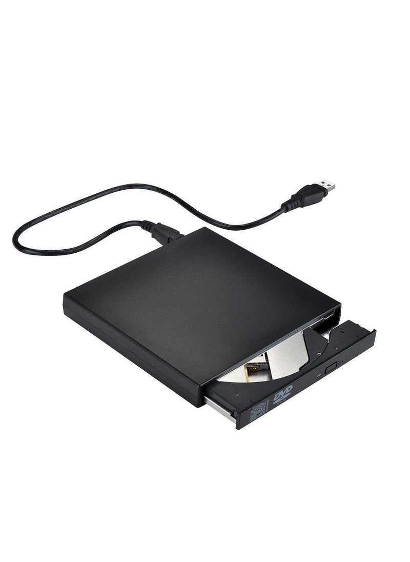 EXTERNAL - External Blu Ray Drive USB 2.0 Ultra-Slim CD/DVD-ROM CD/DVD-RW Burner Player Rewriter for All Laptop/Notebook/Desktop with Windows 7/8/10/XP MAC OS(Black) - Image 1