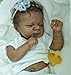 ROSHUAN Black Reborn Baby Dolls Silicone Full Body Girl 18 Inch African American Realistic Baby Doll Lifelike Newborn Sleeping Babies Dolls with Dark Brown Skin for Kids Age 3 - Image 2