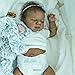 ROSHUAN Black Reborn Baby Dolls Silicone Full Body Girl 18 Inch African American Realistic Baby Doll Lifelike Newborn Sleeping Babies Dolls with Dark Brown Skin for Kids Age 3 - Image 5