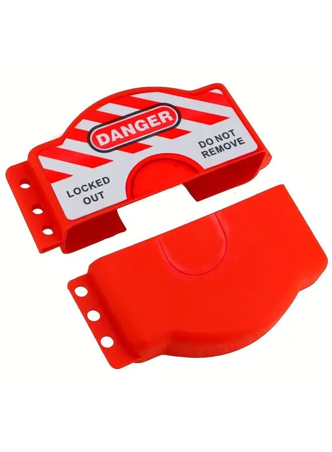 Red Valve Lockout Device Adjustable 1 to 6 1 2 Inch Polypropylene Industrial Safety - Image 1