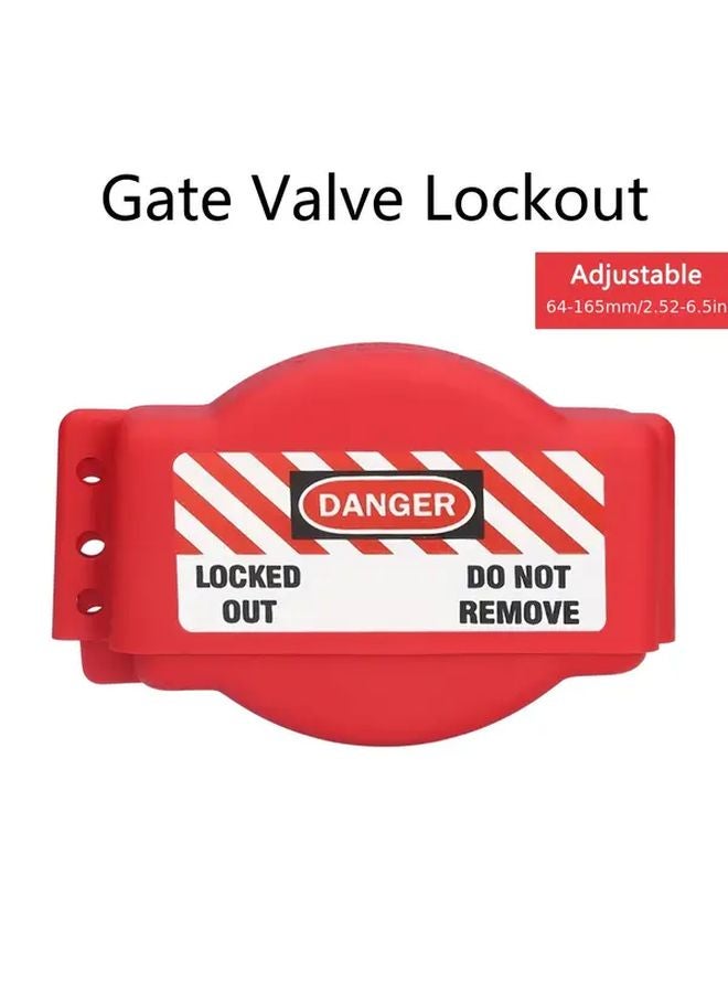 Red Valve Lockout Device Adjustable 1 to 6 1 2 Inch Polypropylene Industrial Safety - Image 2