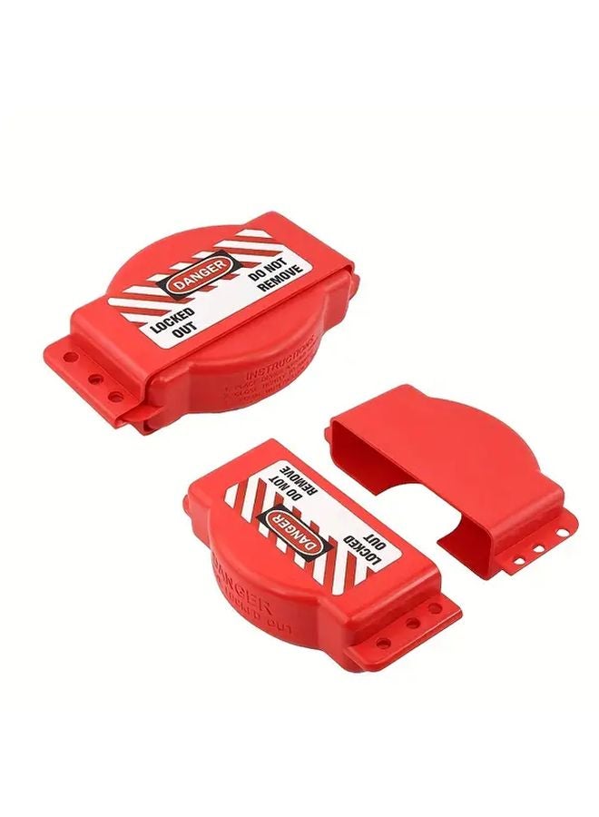 Red Valve Lockout Device Adjustable 1 to 6 1 2 Inch Polypropylene Industrial Safety - Image 3