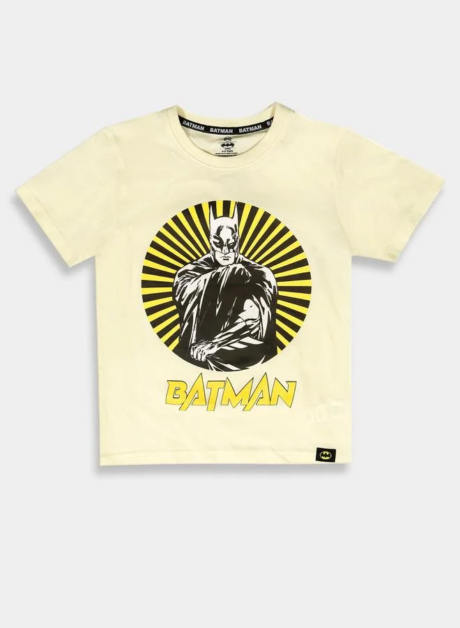 Batman Graphic Print Round Neck Fashion T-shirt