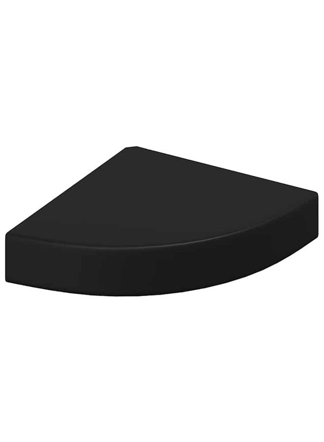 vidaXL Corner Shelf Black Honeycomb MDF, Metal Small Wall mounting - Image 1