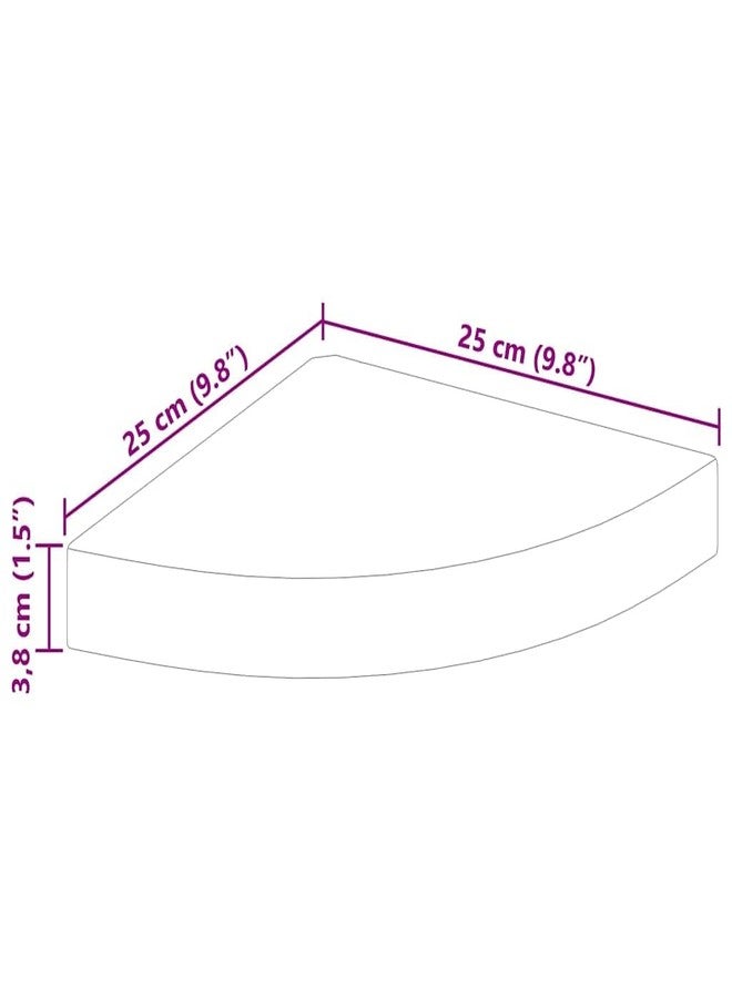 vidaXL Corner Shelf Black Honeycomb MDF, Metal Small Wall mounting - Image 3