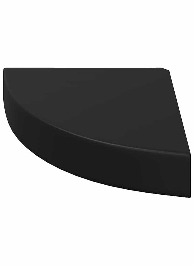 vidaXL Corner Shelf Black Honeycomb MDF, Metal Small Wall mounting - Image 5