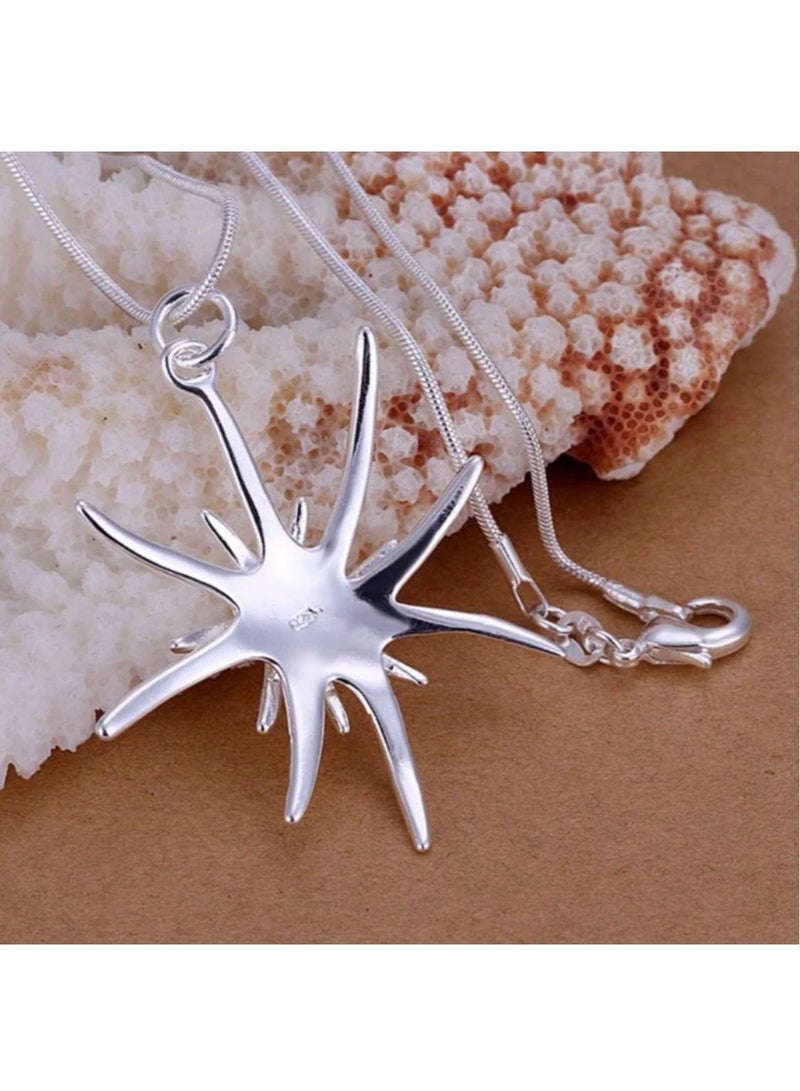 نونز أب سلسال نسائي فاخر وأنيق مطلي بالفضة الخالصة 925 - Image 3