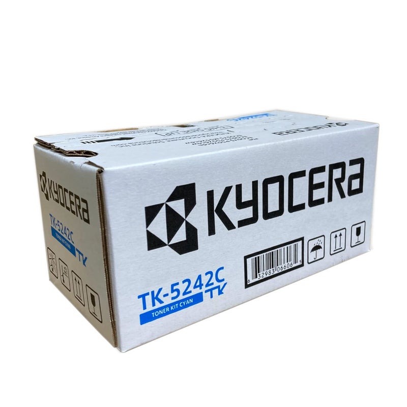 KYOCERA TK-5242C Cyan Toner Cartridge for M5526cdw/ P5026cdw Model Laser Printers (1T02R7CUSV) - Image 1