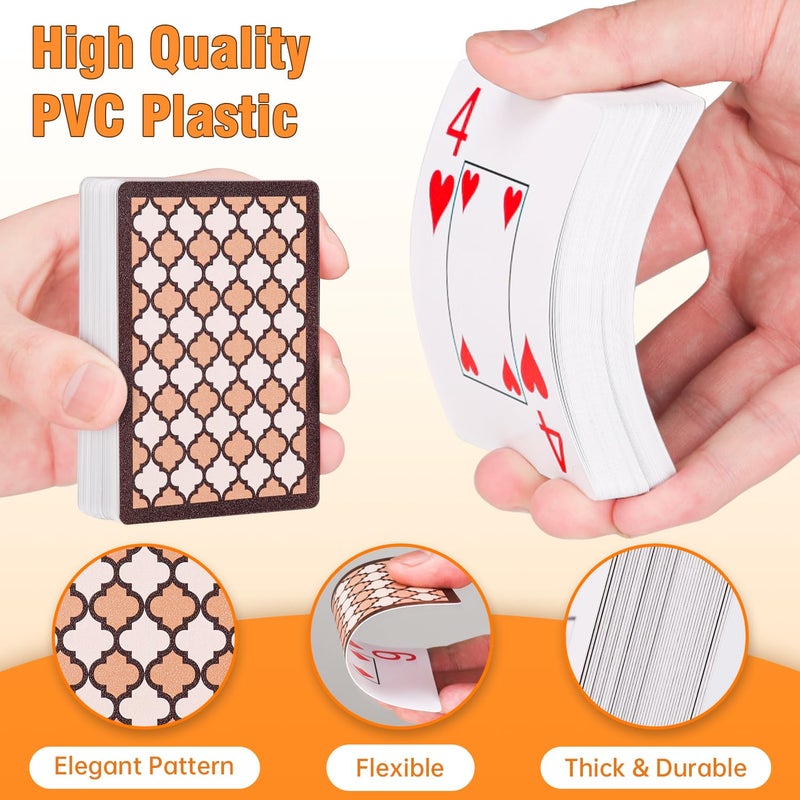 Teskyer 2 Pack Waterproof Playing Cards, 100% Plastic Premium Durable Poker Cards, 2 Deck of Cards - Large Index - Image 4