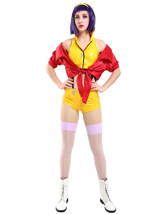 miccostumes Women's Costume Bounty Hunter Cosplay Outfit Jacket Shorts And Shirt With Headband (S) - Image 5
