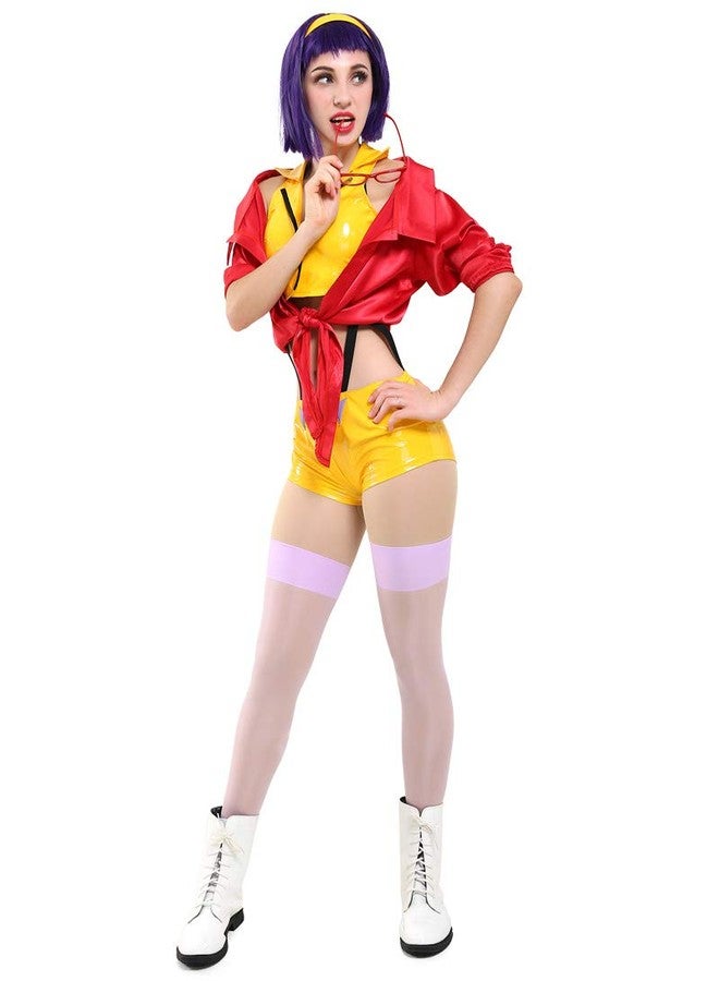 miccostumes Women's Costume Bounty Hunter Cosplay Outfit Jacket Shorts And Shirt With Headband (S) - Image 2