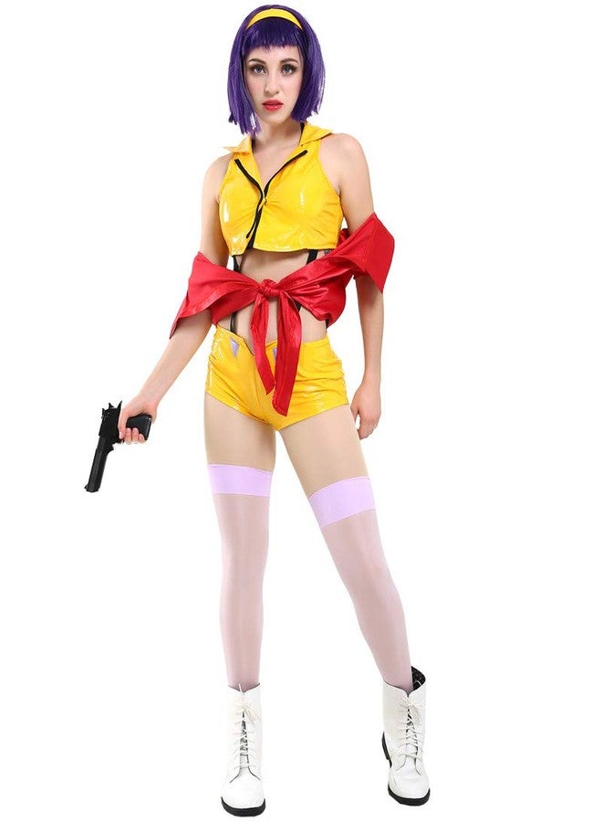 miccostumes Women's Costume Bounty Hunter Cosplay Outfit Jacket Shorts And Shirt With Headband (S) - Image 1
