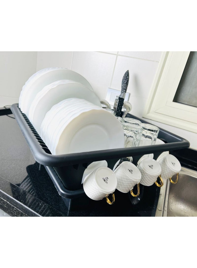 مطبقية بقاعده صفايه +مكان للاطباق والكوبايات والمعالق بلاستيك بيور - Image 2