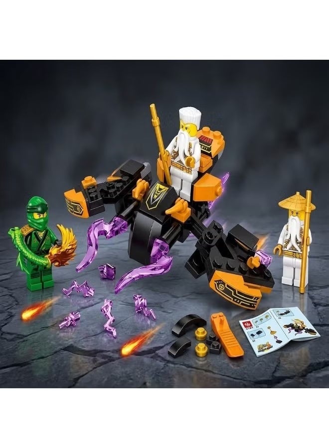 Ninjago building block set featuring a warrior figure and a combat vehicle – 87 pieces – suitable for children aged 6 and up. - Image 1