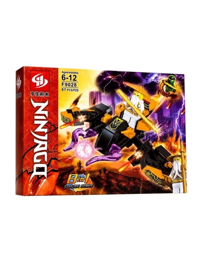 Ninjago building block set featuring a warrior figure and a combat vehicle – 87 pieces – suitable for children aged 6 and up. - Image 2