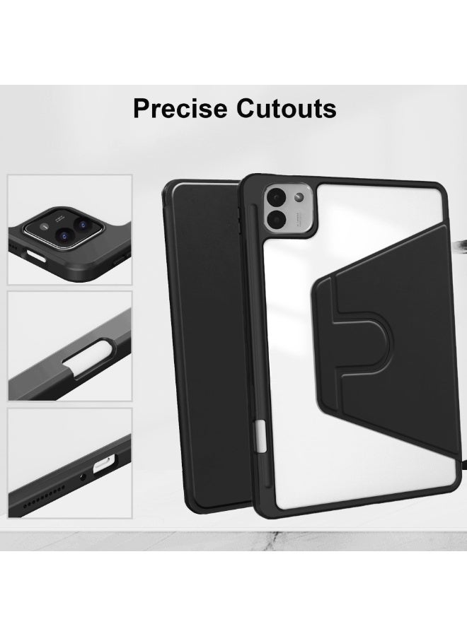 عام غطاء جلدي لهونر ماجيك باد 3 13.3 بوصة (2025) - مع إيقاظ/نوم تلقائي، حامل دوار 360° وغطاء خلفي أكريليك شفاف مع حافظة قلم مدمجة - Image 4