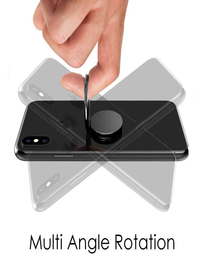Pokanic Cell Phone Metal Ring Holder Finger Grip Stability Kickstand 360° Rotation Adjustable Collapsible Compatible with Apple iPhone, Samsung Galaxy, LG (Black) - Image 3