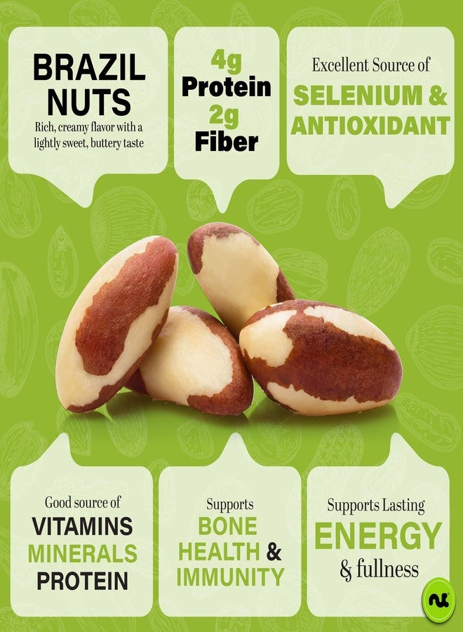 NUT CRAVINGS - Raw Brazil Nuts, Unsalted, No Shell, Whole, (16oz - 1 LB) Packed Fresh in Resealable Bag - Kosher Healthy Snack, Food Assortments - Image 2