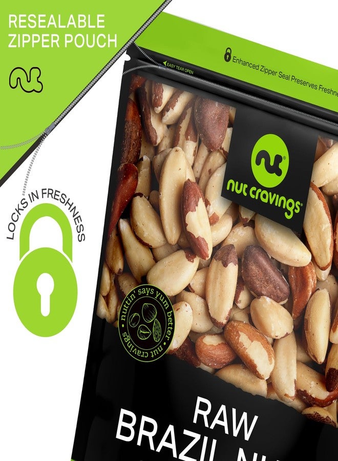 NUT CRAVINGS - Raw Brazil Nuts, Unsalted, No Shell, Whole, (16oz - 1 LB) Packed Fresh in Resealable Bag - Kosher Healthy Snack, Food Assortments - Image 5
