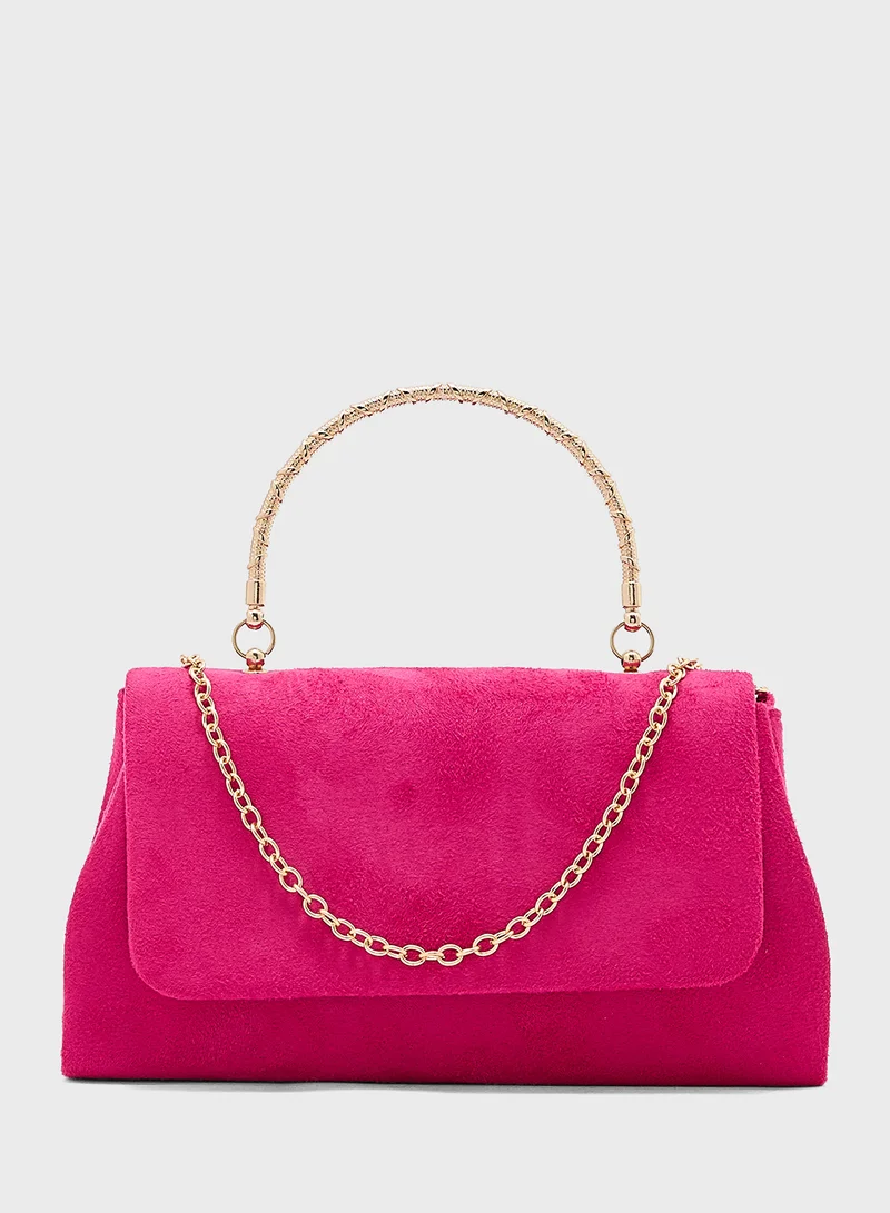 ايلا Metal Handle Clutch Bag
