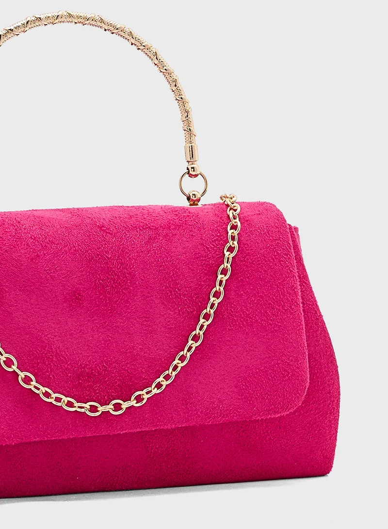 ايلا Metal Handle Clutch Bag