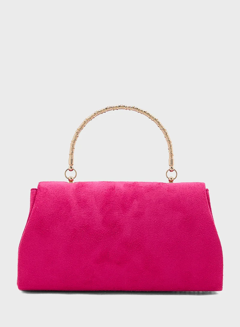 ايلا Metal Handle Clutch Bag