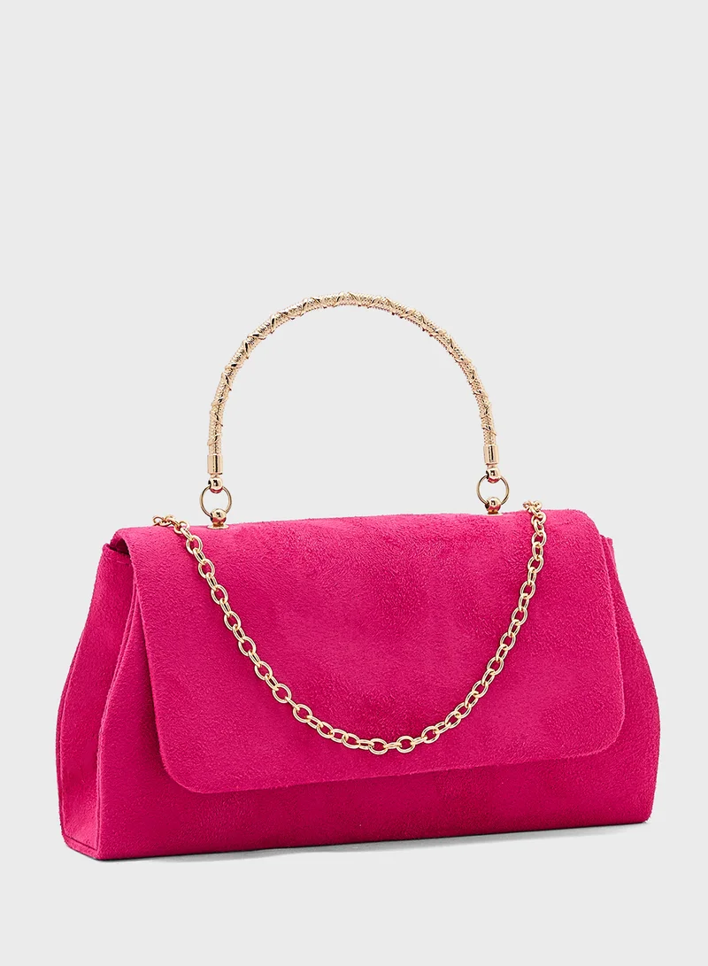 ايلا Metal Handle Clutch Bag