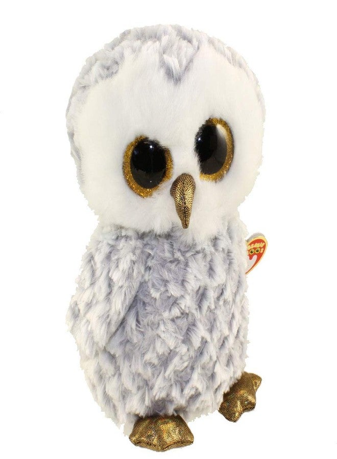 Ty Beanie Boos Owlette - White/Gray Owl Medium - Image 1