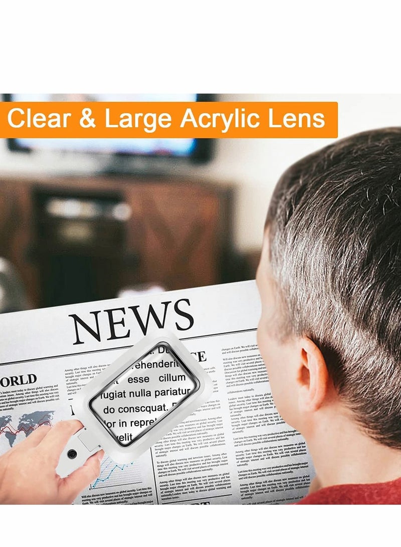 Illuminated 2 in 1 Magnifier with Light for Reading and Hobbies, Foldable Square Design with 18 LEDs for Easy Inspection and Soldering - Image 4