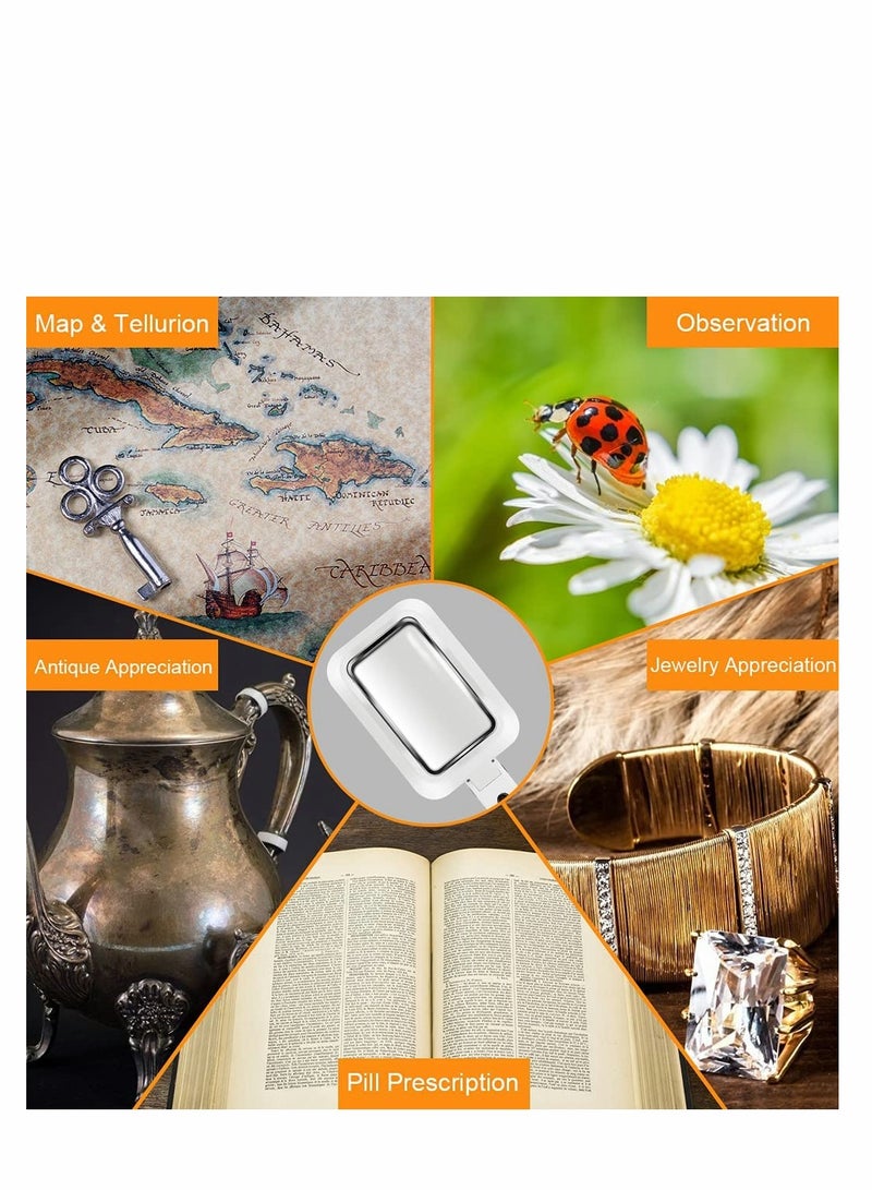 Illuminated 2 in 1 Magnifier with Light for Reading and Hobbies, Foldable Square Design with 18 LEDs for Easy Inspection and Soldering - Image 5