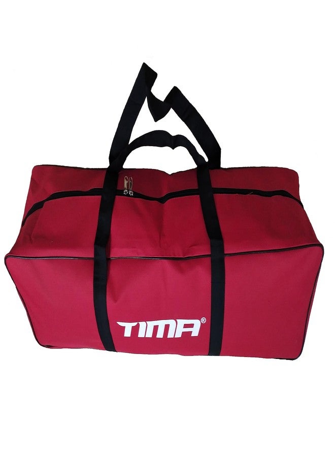 TIMA حقيبة أدوات الكريكيت من البوليستر والرايون من TIMA (أحمر) - مناسبة للفرق والأفراد - Image 1