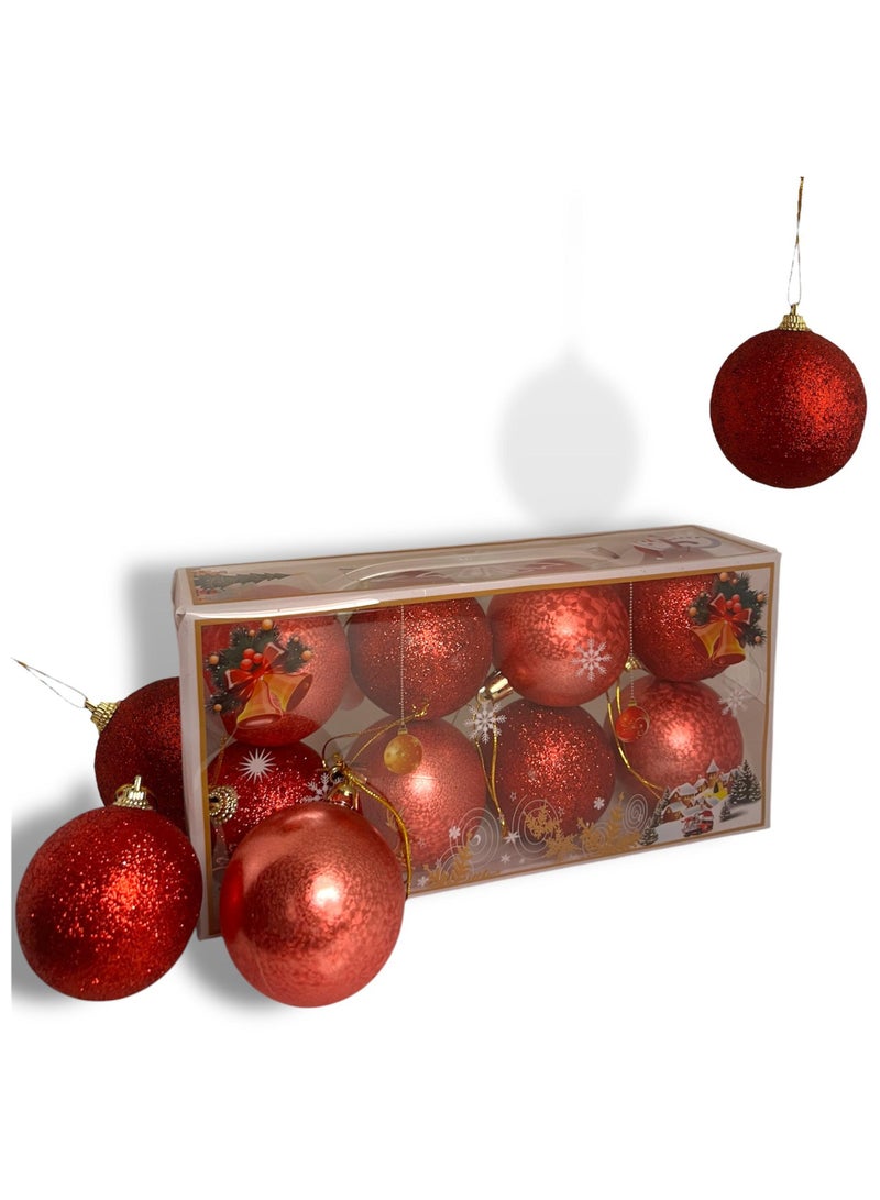 8 Pcs EID Decoration Balls Set for EID Wedding Party Home Decoration Red - Image 1