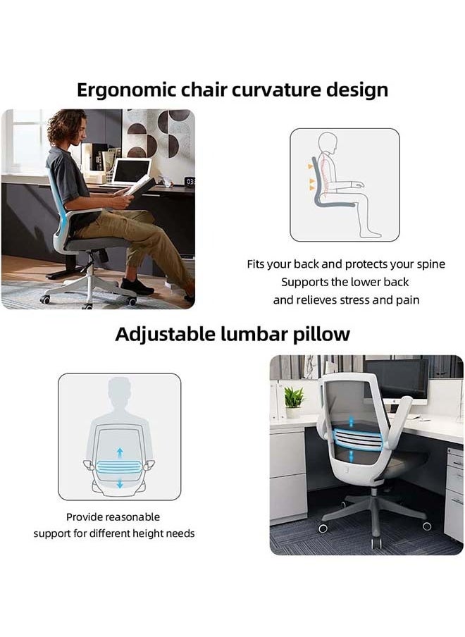 SIHOO - Sihoo professional factory mid-back task chair adjustable armrest ergonomic super comfort swivel office meeting stuff chair - Image 1
